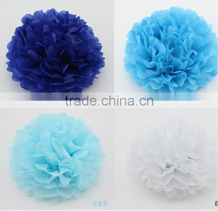 Beautiful colored tissue paper pompoms for party decoration