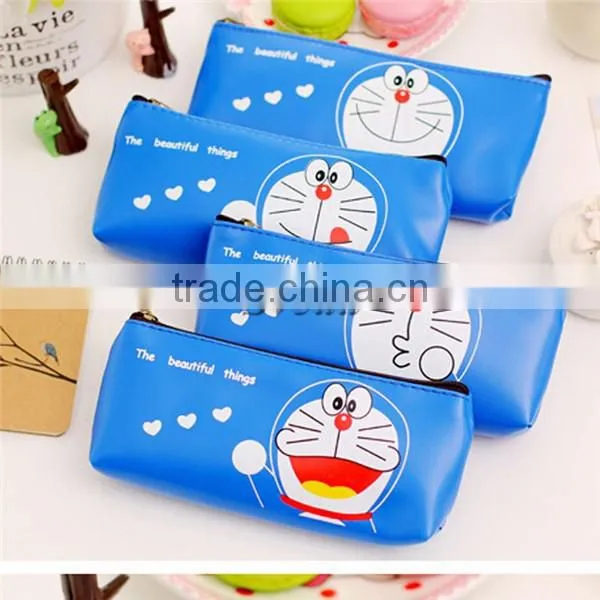 (New) Big Hero 6 pencil box with high quality, PU pencil case for kids, Cartoon pencil box for school children