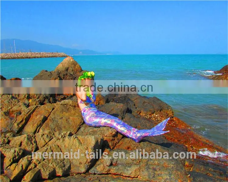 Fairy Girls Beautiful Rainbow Princess mermaid Tails Swim Fin