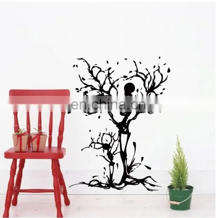 Halloween Theme Skeletons Tree Window/Wall Sticker Halloween Decoration Home Decoration