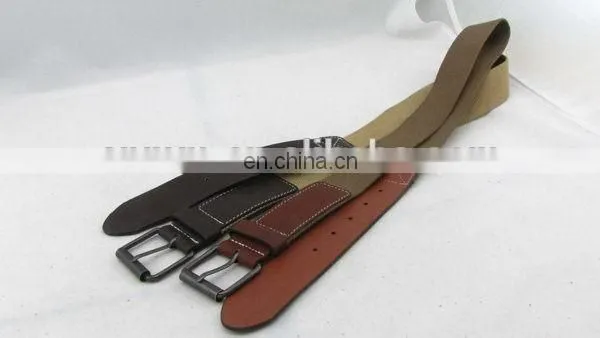 Fashion Canvas Belt With Leather For Men Seat Belt Buckle