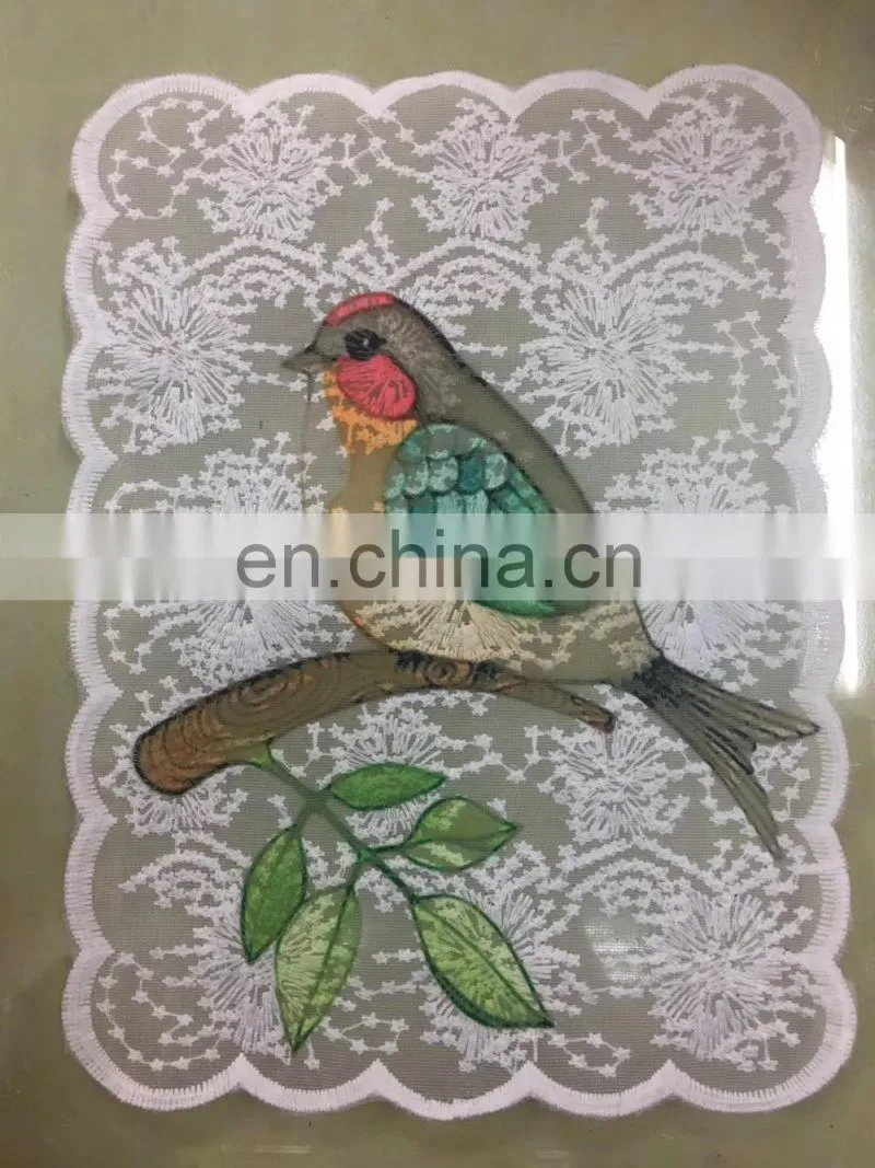 new popular embroidery milk silk mesh printing lace design