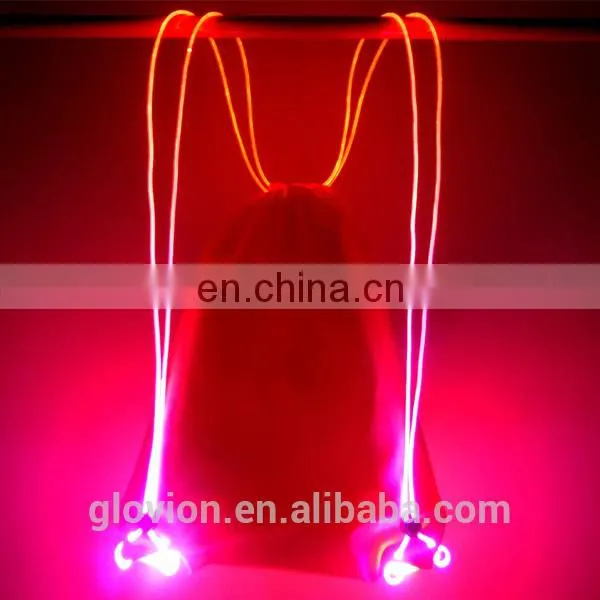 Glovion outdoor flashing bag colorful sport bags led backpack
