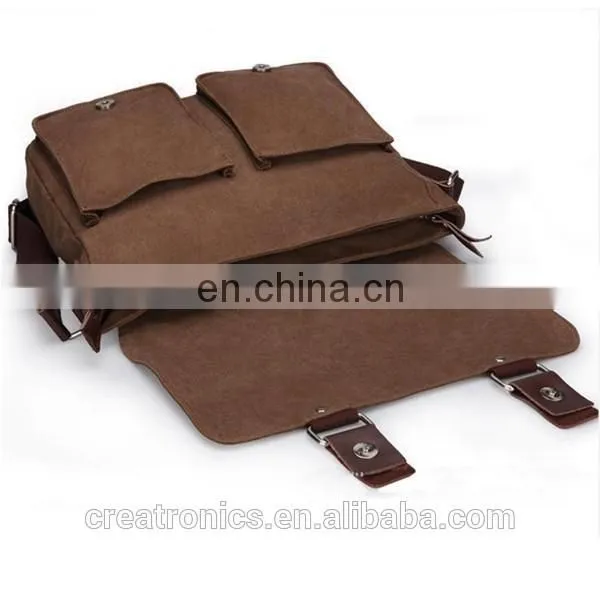 CR on time delivery guaranteed men's vintage casual sling crossbody bag satchel messenger canvas bag