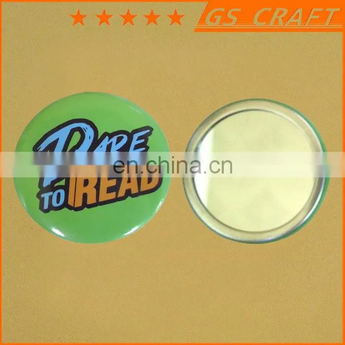 Customized good quality round shaped button badge pin