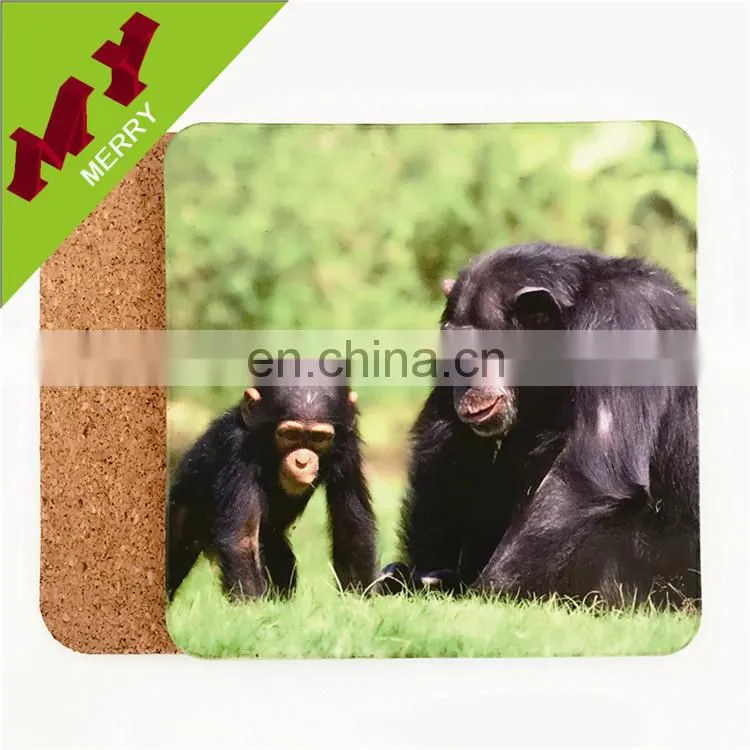 China Factory outlet blank wood coaster with cork