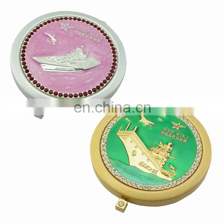 Cheap sea shell shaped pocket mirror for promotion