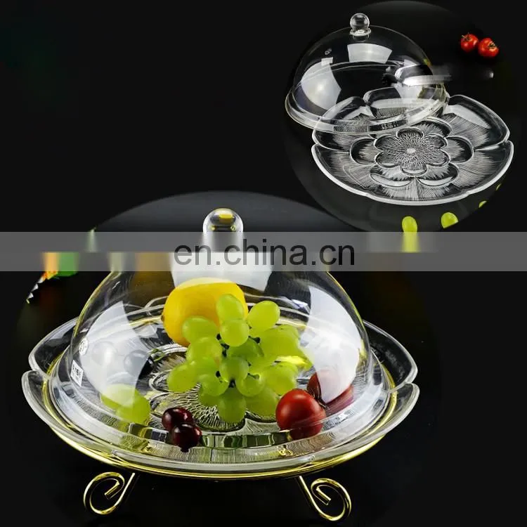 Custom design acrylic plastic industrial afternoon tea tray with cover