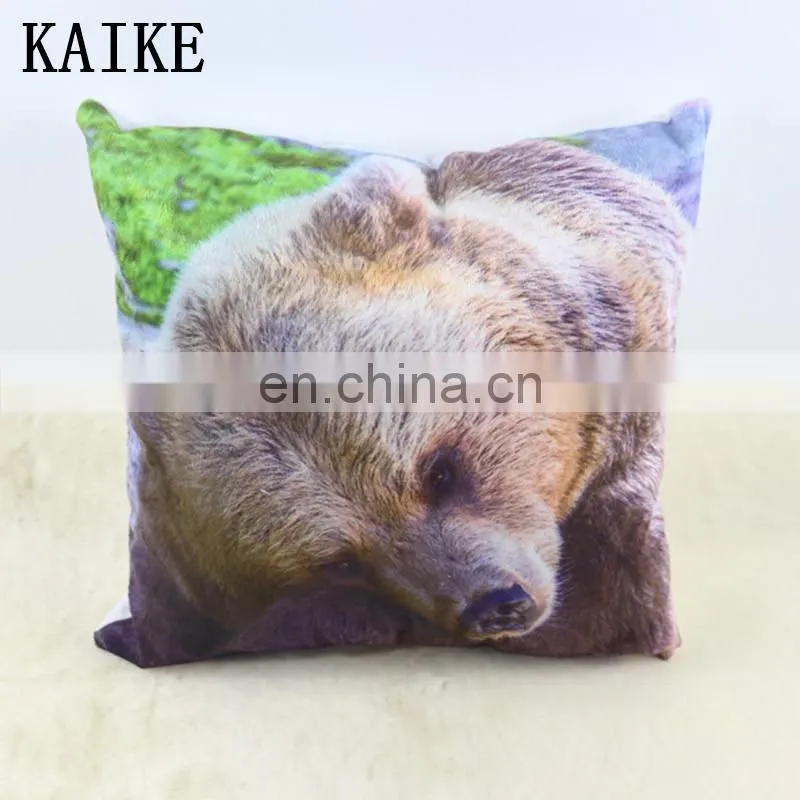 Custon fashion soft printing plush dog cushion headboard bed
