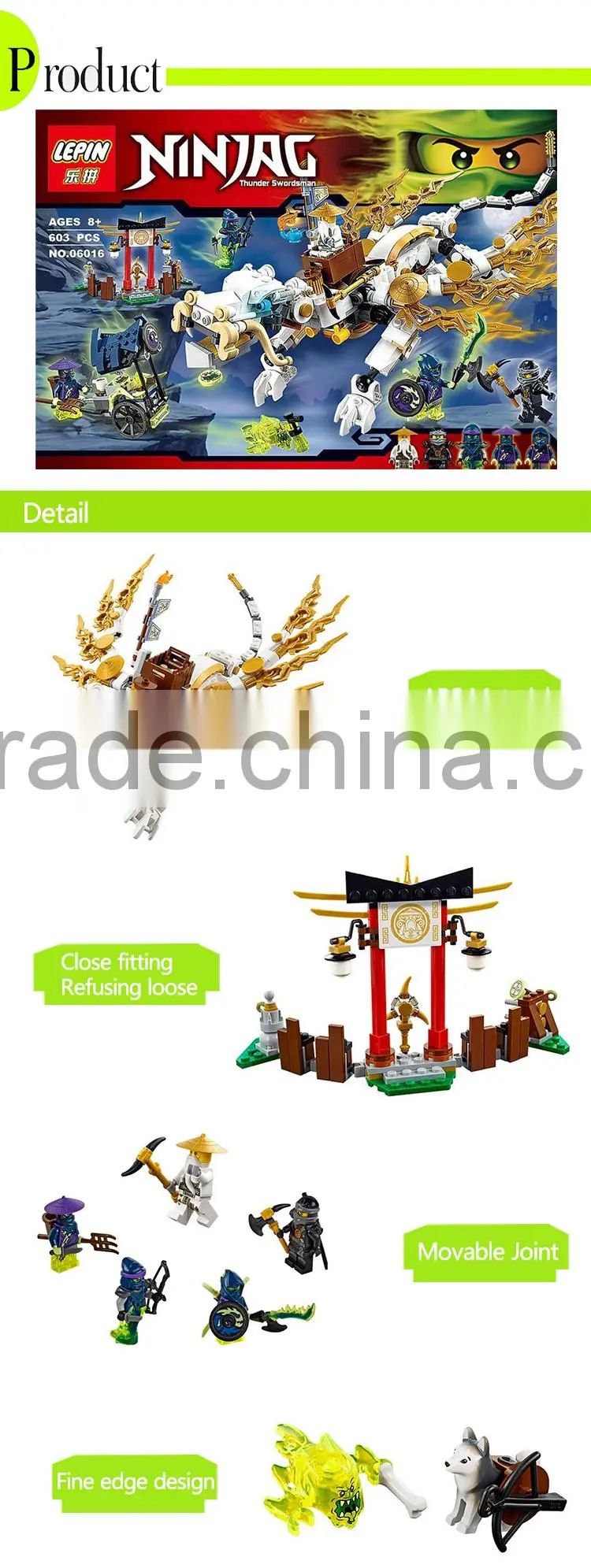 JSTOYS wholesale dragon plastic building bricks made in China