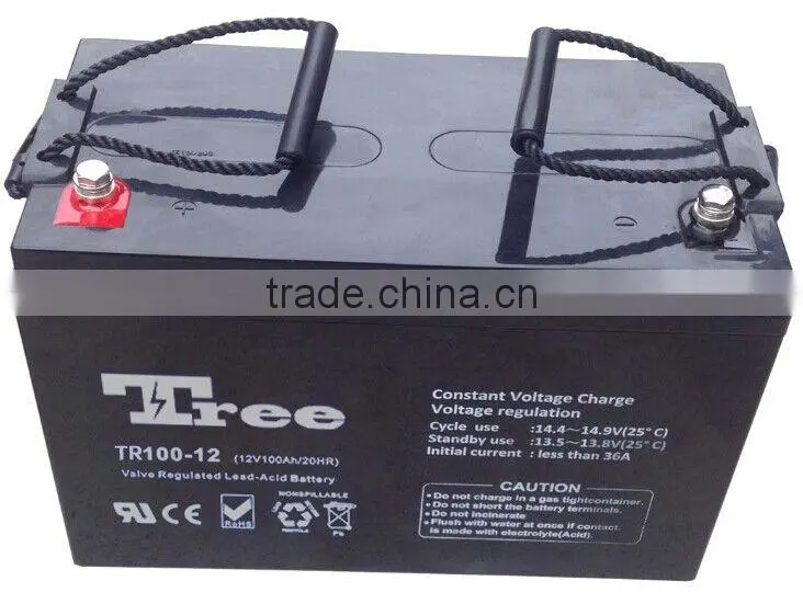 China manufacture Top Quality 12v 100ah Deep Cycle lead acid Battery manufacturer