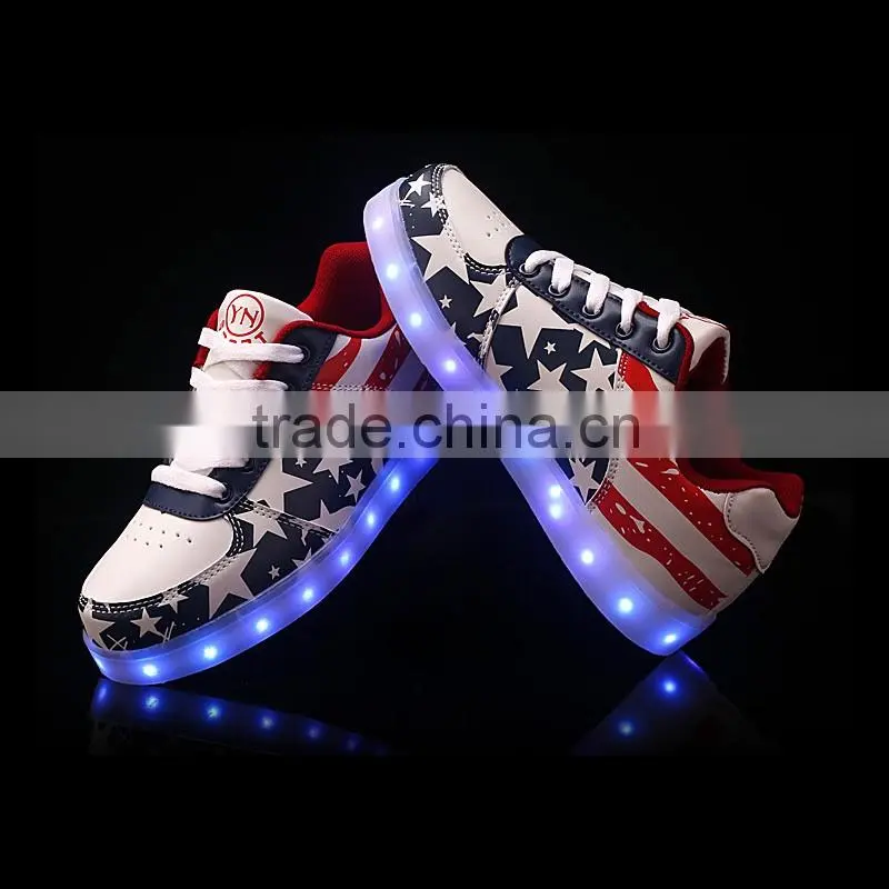 2016 coolest adult trainers with lights LED light up heels for adults led running shoes for children dancing