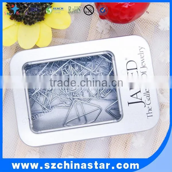 Metal stationery clip free design variety shape clip