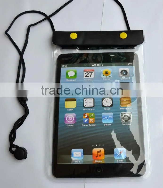 Flat computer waterproof bag with three plugs Headset line