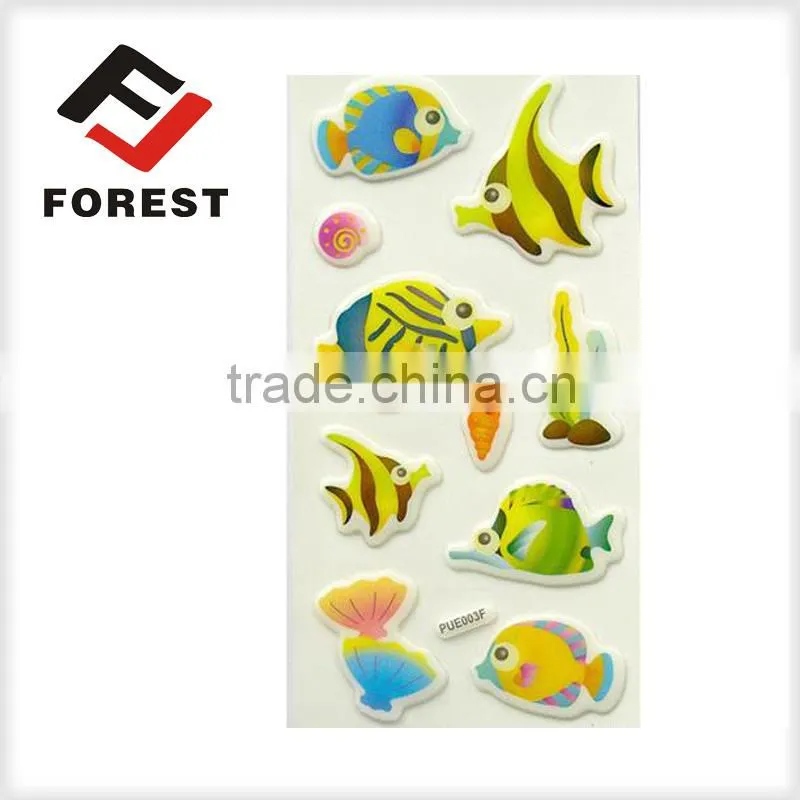 Paper cute cartoon sticker for kids printing, foam glitter letter stickers
