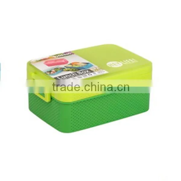 BPA free 2 Layer Thermal Plastic Bento Lunch Box