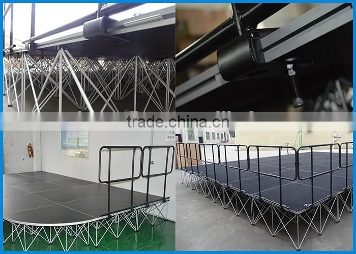 ACS wooden stage, aluminum stage, used portable stage for sale