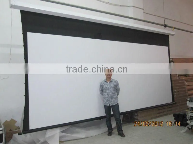 Electric Tab-tensioned Screen 16:9,Motorized Projector/projection Screen
