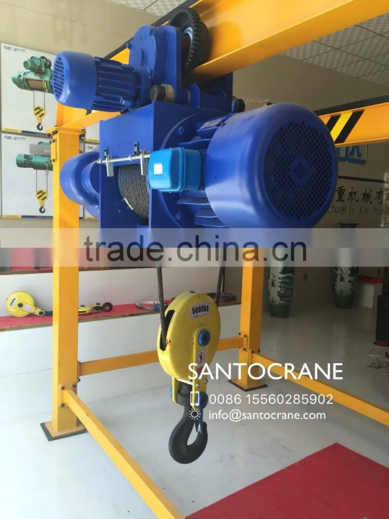 Light Duty Design 0.25T Mini Electric Wire Rope Hoist