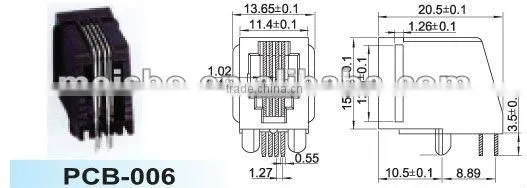 Universal cat5 rj45 female connector