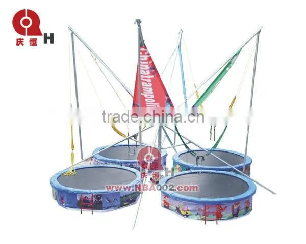 Funny CE Certificated Round 4 in 1 Jumping Bungee Trampoline