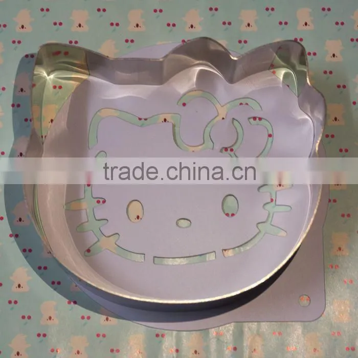 YangJiang factory manufature Food safe 2pcs stainless steel kitty shaped cake mould