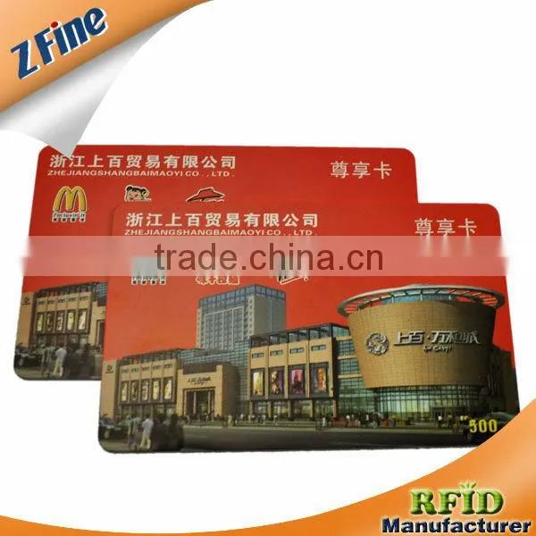 PVC membership card/gift card with CMYK nice printing