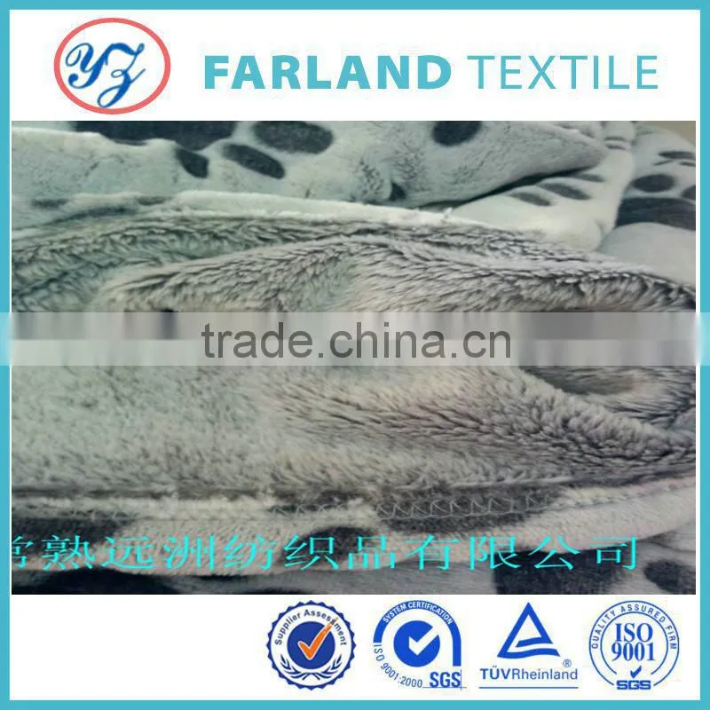 cashmere blanket fabric soft brighten 100%polyester fabric