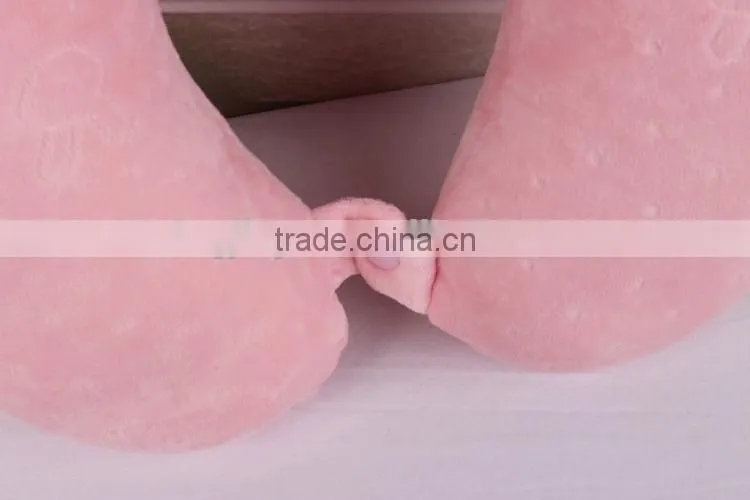 neck pillow,U shape inflatable pillow,Custom PVC+PVC flocking Inflatable Travel Pillow