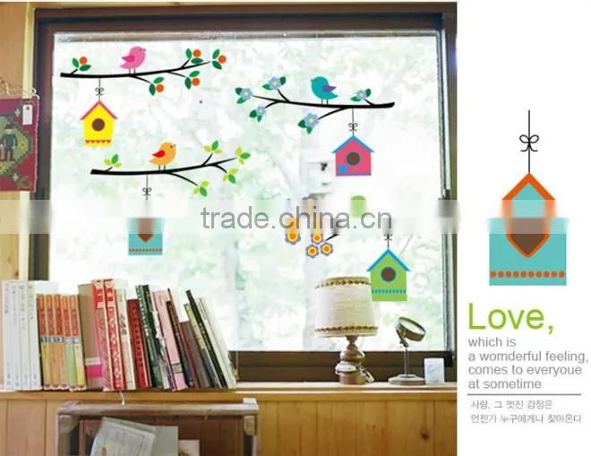 Owl Birds Branch Vinyl Kids Mural Home Decor Wall Stickers Decal removable DIY