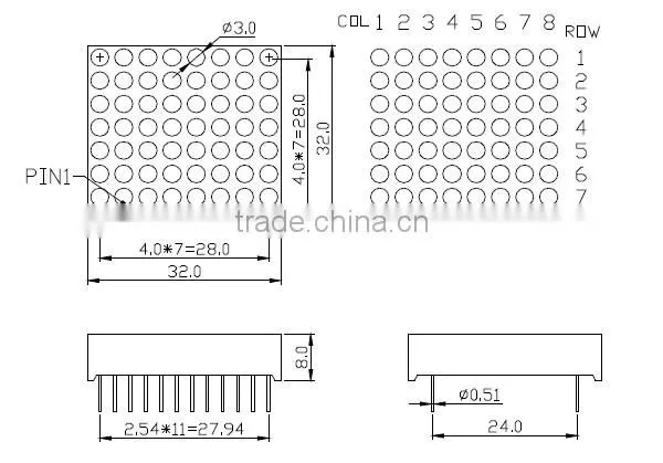 RGB LED Dot Matrix 8 x 8