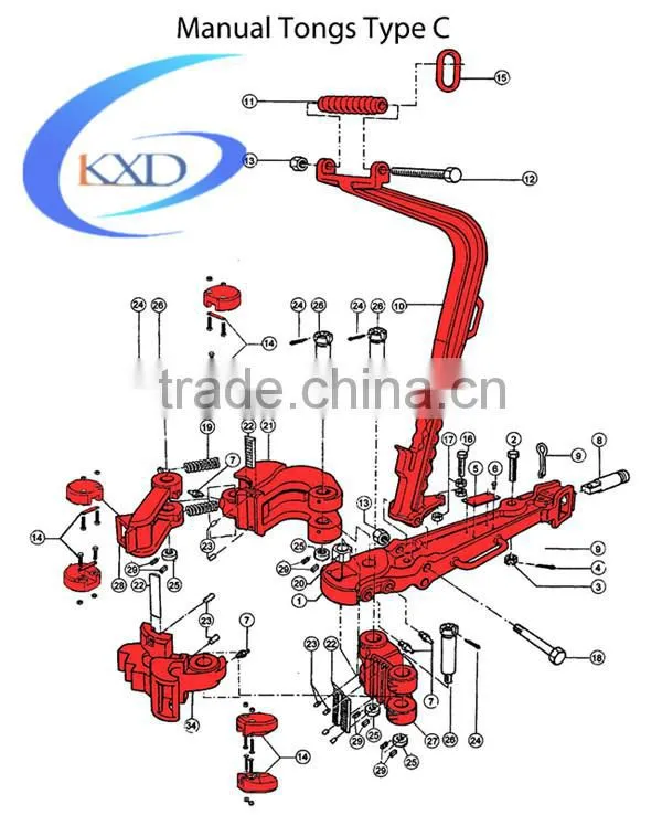 C type api manual tong / drill pipe manual tong with discount price