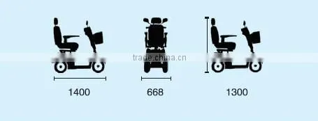 Large Size Mobility Scooter with Canopy