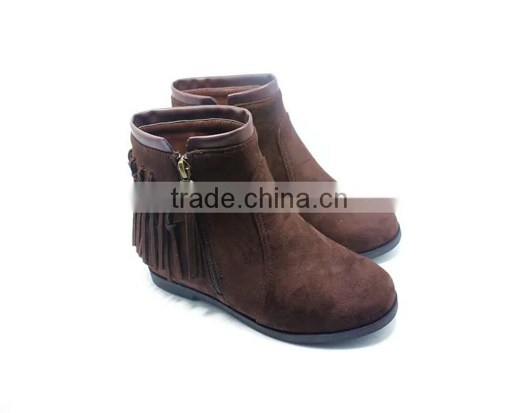 2016 fashion ladies winter unique tassel suede boots