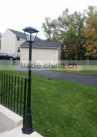 Outdoor Black Solar LED Post Lamp