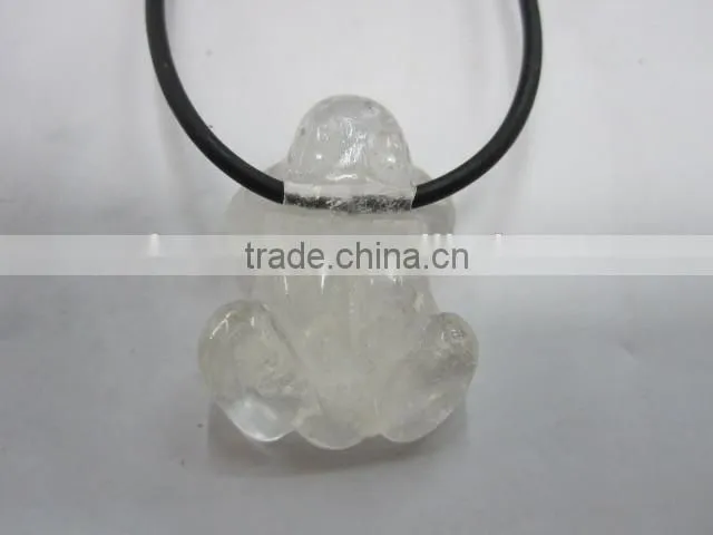 natural clear crystal teardrop pendant or facet customized
