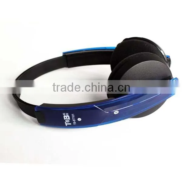 2014 Wholesale New Arrival stereo Headphones without wire , adjustable headband wireless headset with memory card