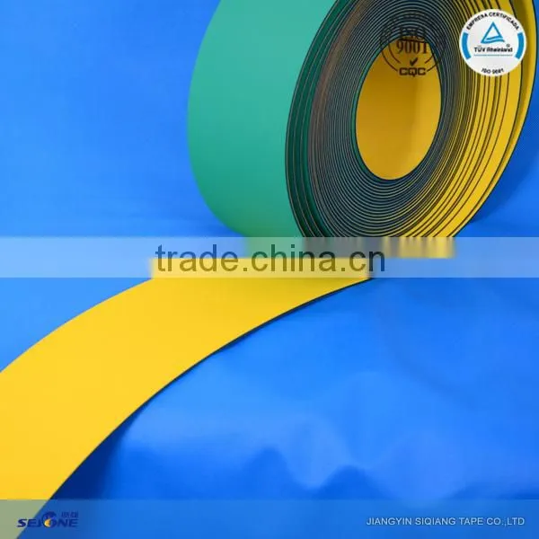 2.5MM yellow/green Rubber flat transmission belt high energy saving and antistatic blet