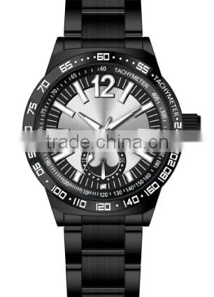 Cool style business men stainless steel watch with quartz movement