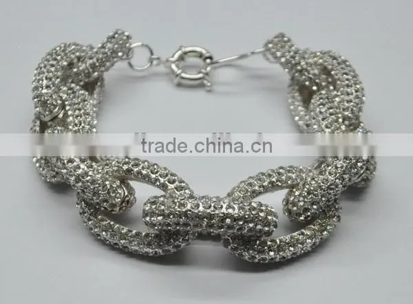 Irregular pointed out bracelet gold plated rhinestone bracelet