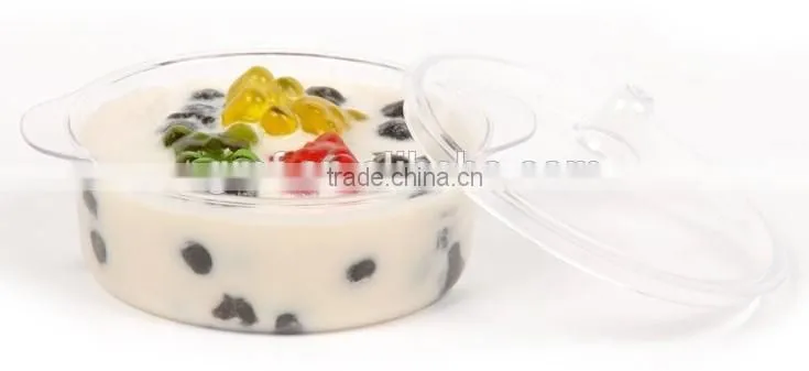 amazon hot sale plastic disposable ice cream cup with lid dinnerware