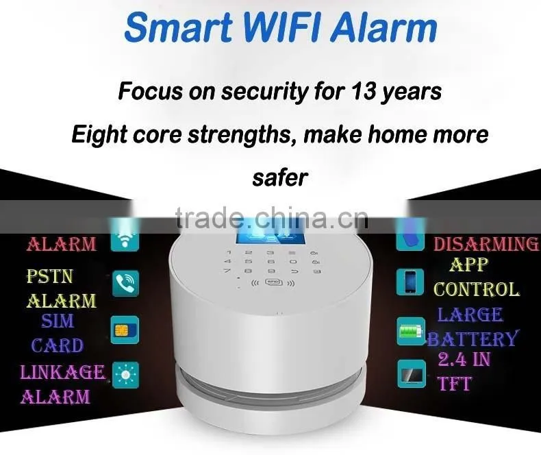 KERUI new Wifi based support IOS Android phone control gsm security wireless smart security alarm system
