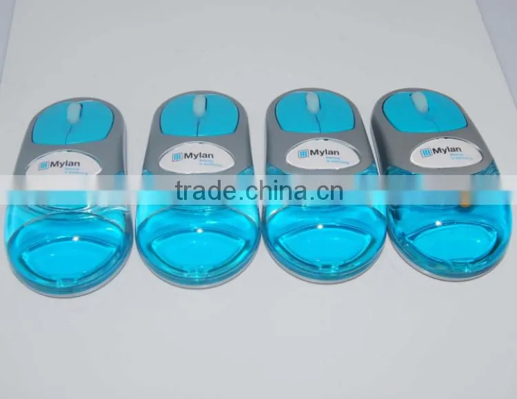 Laptop Gift 2.4G Rechargeable Wireless Liquid Aqua Mouse With Personalized floater design