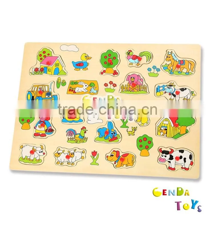 Hot selling wooden educational kids puzzle toys
