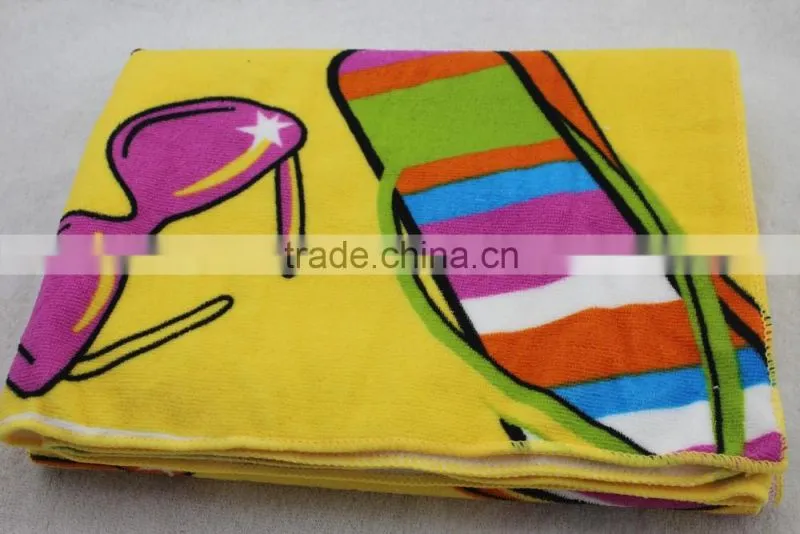wholesale flip flop design personalized beach towels for kids