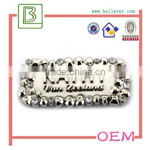 metal plates brand logos for handbag