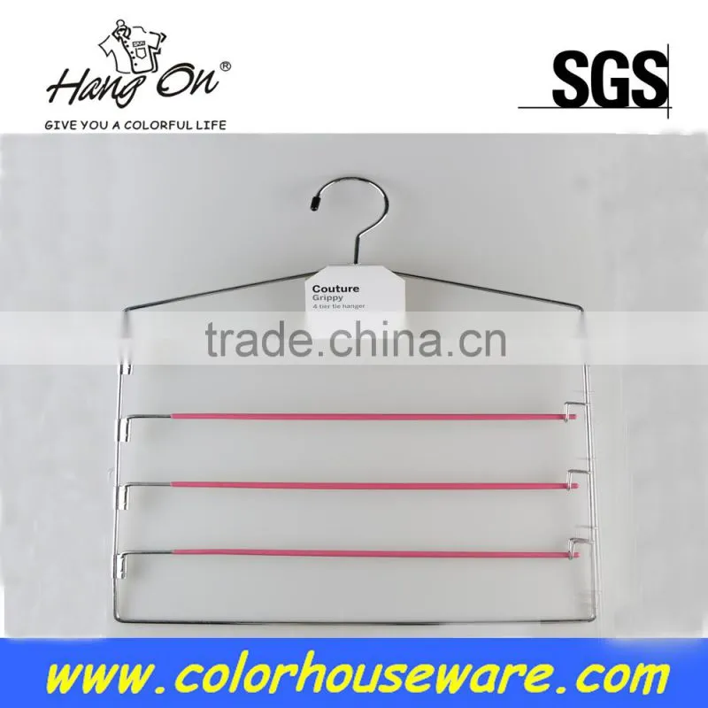 Metal clothes hanger with PVC