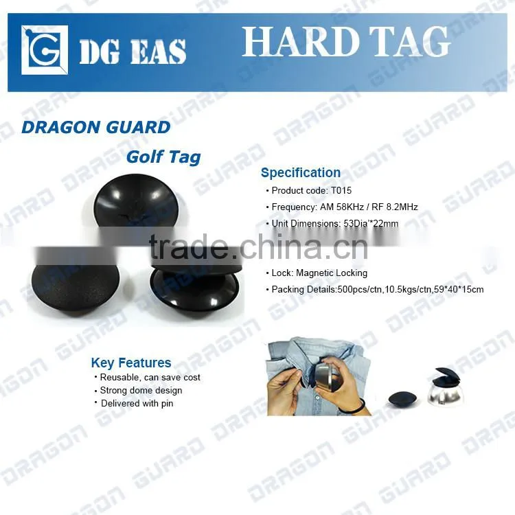 Clothing Retail RF/AM Anti-theft EAS Golf round tag