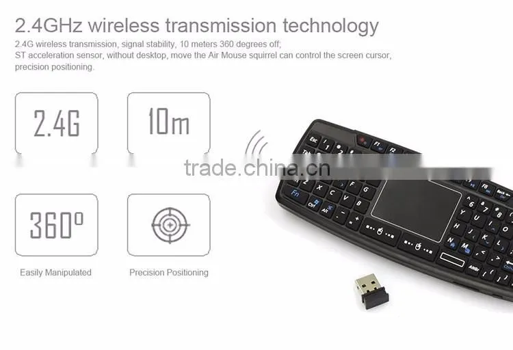 Remote Control 2.4Ghz Wireless Ultra Mini Bluetooth Keyboard and Mouse for Android TV Box