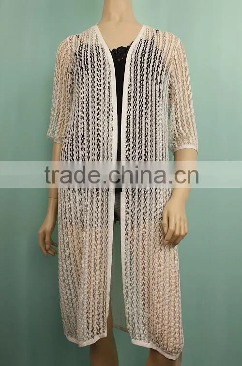 New design Women 3/4 sleeve long shirt dresses T141131343